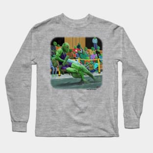 Lizard Wrestling Tournament Match Realistic Art Long Sleeve T-Shirt